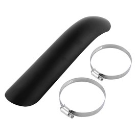 Keenso Motorcycle Exhaust Silencer Heat Shield Steel Curves Exhaust Pipe Cover (Black)