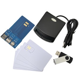 LTE WCDMA ICCID SIM USIM 4G Secure Card Reader Writer Programmer with 5pcs Blank Programable Card + SIM Personalize Tools ONLY for Windows System by XCRFID
