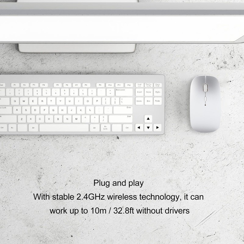 Wireless Mouse 2.4G Bluetooth Dual Mode Mouse 3 DPI Adjustable