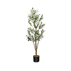 7 FT/6FT/5FT Artificial Olive Tree - Lifelike Faux Silk Olive Plant with Olive Leaves, Ideal for Home (Living Room, Bedroom, Balcony Corner), Office, and Garden Decor.:_6ft_2