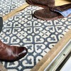 My Mat Harlequin Tile Blue, Nylon Indoor Pattern Washable Doormat