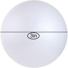 TFARC FOAM 3 Inch Craft Foam Balls 12-Pack, Polystyrene Balls for DIY Crafts School Supplies Decorations(White)