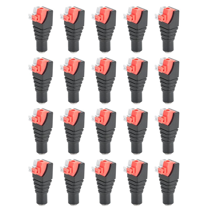 20Pcs Gold Plated Needle DC Power Connector Female Plug Pressure