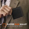 RUNBOX Wallet for Men Slim Leather Bifold RFID Blocking Minimalist