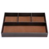 BTSKY 4 slots Desk Drawer Organizer, PU Leather Drawer Storage