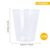 Iceten 100 1.5oz Small Plastic Cups, Reusable Clear Durable Plastic