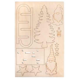 Rayher Kit Bricolage Folletto, Fsc Mix Credit, Naturale, 11.5x5x16.5cm, 12Pz, Bus Blis 1 Set, 46671505