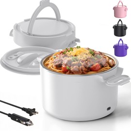 Electric Lunch Box, 33OZ Portable Food Warmer | 100W Rapid Heating & Leak-Proof 304 Stainless Steel | 3-in-1(Car 12V/24V & Home 110V) | Perfect for Work/Travel,On-the-Go,Ideal Gift for Men & Women