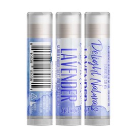 Delight Naturals Lavender Lip Balm - Three Pack