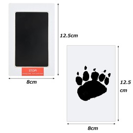 Pet Paw Stamp Kit, Set of 2, Easy to Collect Handprints and Paws, No Direct Contact, Ink Quick Drying, No Dirt, Includes 4 Imprint Cards for Recording Growth, Dogs and Cats, Memorial Goods, Baby