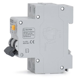 CHTAIXI Ground Fault Circuit Breaker, 16 Amp 120V AC DIN Rail Mount Residual Current Circuit Breaker, Thermal-Magnetic Trip, Earth-Leakage Protection 30mA 1PN RCBO C16
