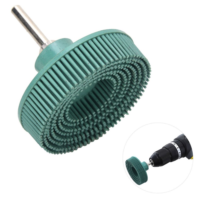 3 Inch Bristle Disc Emery Rubber Abrasive Brush Deburring Polishing