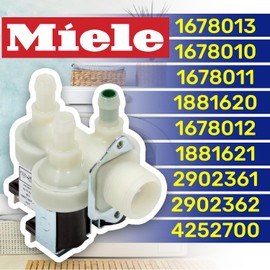 Valve on inlet for washing machine with 3 outlets 90° has the original code 1678013 for Miele - Made in EU - 10 year guarantee - MONTERAL