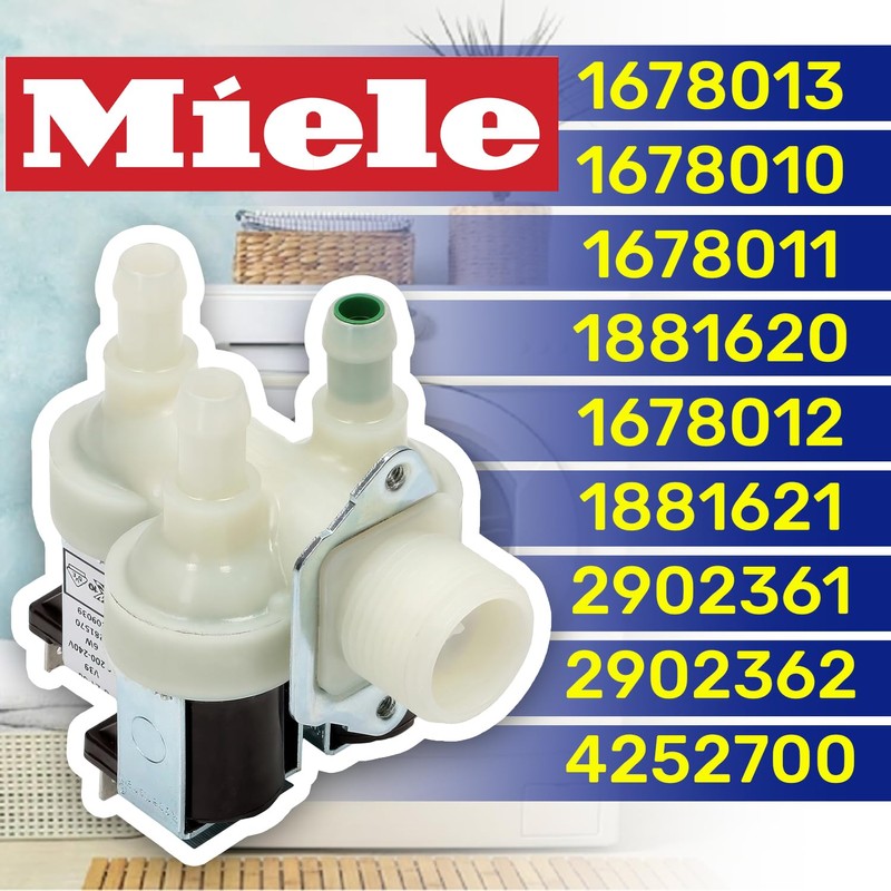 Valve on inlet for washing machine with 3 outlets 90°