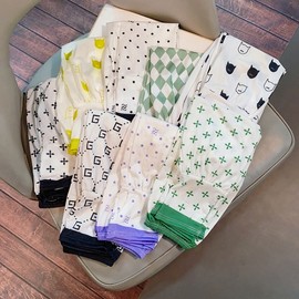 Women's Summer Thin Ice Silk Sun Protection Golf Arm Sleeves for Outdoor Fishing (Loose Fit) Free Size/Dots 15ea