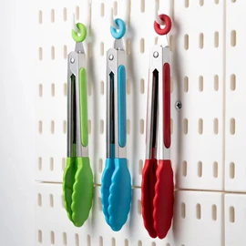 Food Tongs for BBQ & Kitchen – High-Temperature Resistant Nylon and Stainless Steel Clip for Bread & Outdoor Cooking