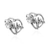 AeraVida Trendy Love Inspired Heartbeat in a Heart Sterling Silver