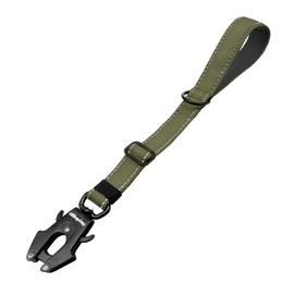 Strong Heavy Duty Dog Leash - Adjustable Short Dog Leash 15"-18", Reflective Nylon Training Leash with Padded Handle & Frog Clip, Traffic Control for Large Medium Dogs No Pull Walking Army Green
