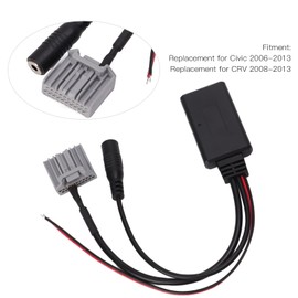 Akozon Bluetooth AUX in Cable, Bluetooth 5.0 Car Auxiliary Cable Car Microphone Adapter Kit for Civic 2006-2013 for CRV 2008-2013