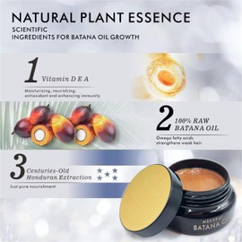 MEKERUI Batana Oil for Hair Growth 100% Pure | Traditional Cold-Pressed Method from Honduras | Scalp Treatment to Thicken Hair, Reduce Breakage & Frizz | 160g (5.6oz) for Men & Women