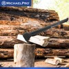 MichaelPro Splitting Axe with Weather-Resistant and Shock Absorbing Fiberglass Handle,