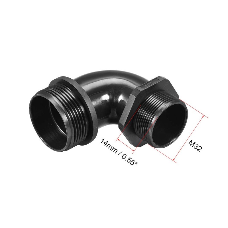 uxcell M32 Cable Gland, 90 Degree Waterproof IP68 Nylon Joint