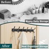 DDUP 2 Pack Wall Mounted Coat Hooks 10 Total Hooks,