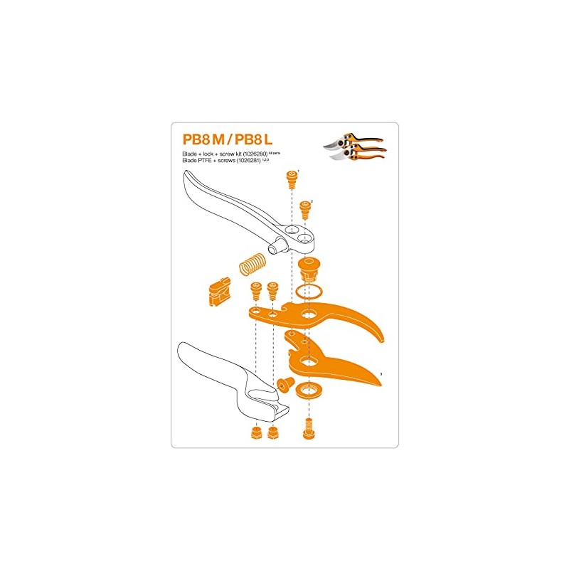 Fiskars Original Spare part set for Fiskars Pruning Shears PB-8