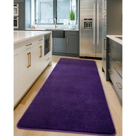 Andecor Shag Runner Rug for Bedroom Living Room, 2x6 Purple Washable Fluffy Hallway Runner Area Rugs for Kitchen Boys Girls Kids Room Home Decorations Carpet