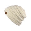 C.C Women's Chenille Soft Warm Thick Knit Beanie Cap Hat-Beige