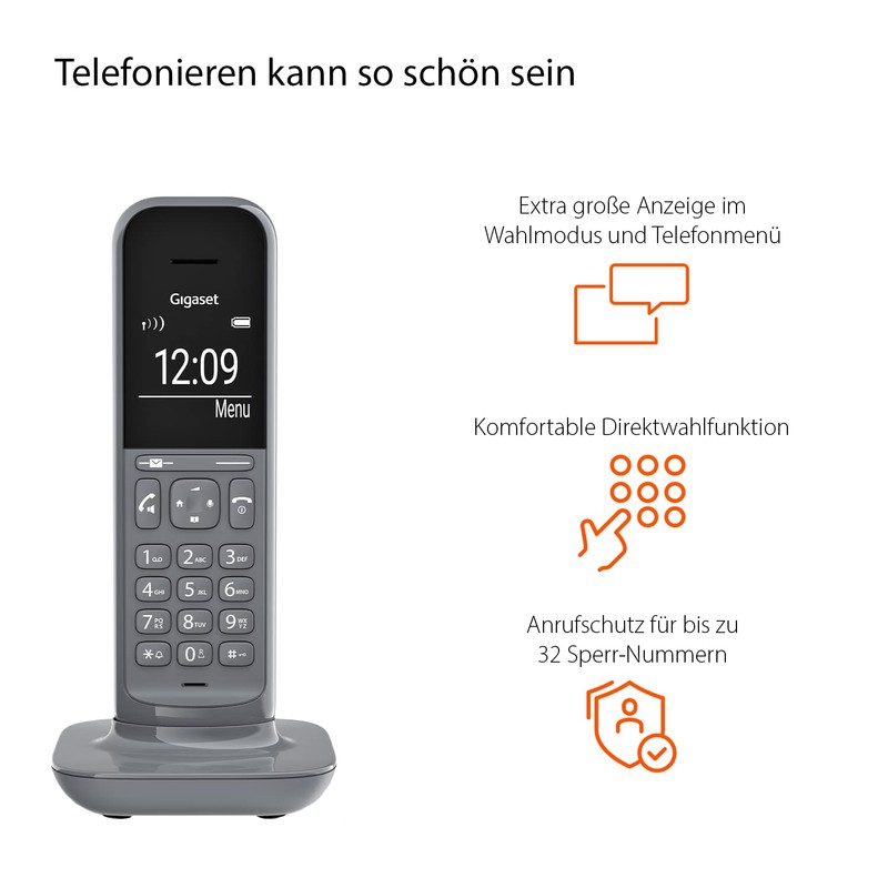 Gigaset CL390 Cordless Design Telephone without Answering Machine (DECT Telephone