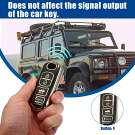 ACROPIX Keyless Entry Remote Control Cover TPU 4 Buttons for Mazda Compatible with CX-3 Black 1pcs