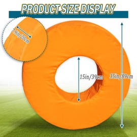 SFNSM Big Football Tackle Wheel, Football Tackle Dummy for Youth, Football Tackling Practice Drills with High Elastic Foam and Waterproof PU Leather for Football Training Equipment