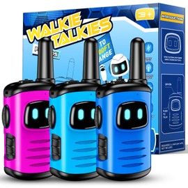 Walkie Talkies for Kids 3 Pack, Exssary Toys for 3 4 5 6 Year Old Boys Girls Walkie Talkie 3-6 Year Old Boy Girl Gifts Kids Toys for Boys 4-6 Christmas Birthday Gifts Indoor Outdoor Toys for Kids