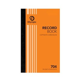 Olympic Carbonless Record Book NO.704 200x125 50 Leaf