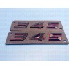 cdbk (2pc) Black Red 345 Badge Emblem for MOPAR HEMI