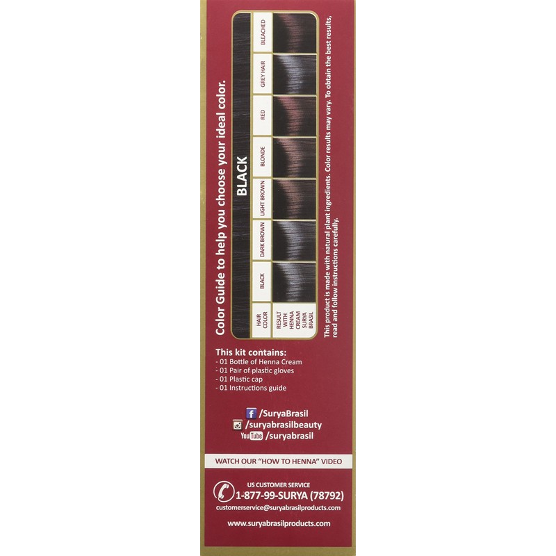 Surya Brasil - Henna Cream for Gray Coverage, Semi Permanent