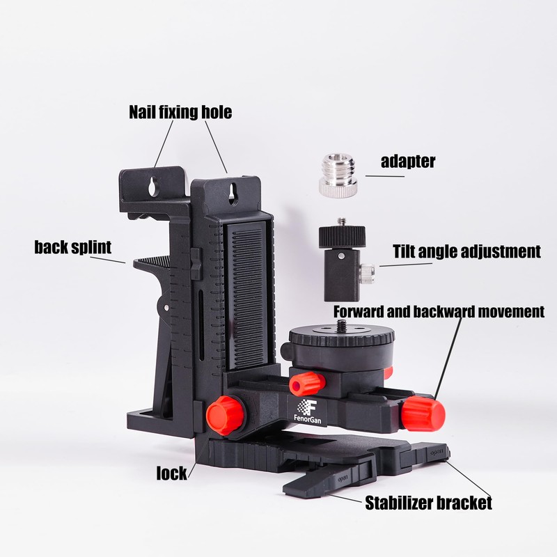 Multi-function Adjustable Magnetic Laser Level Mount with 1/4"-20 & 5/8"-11