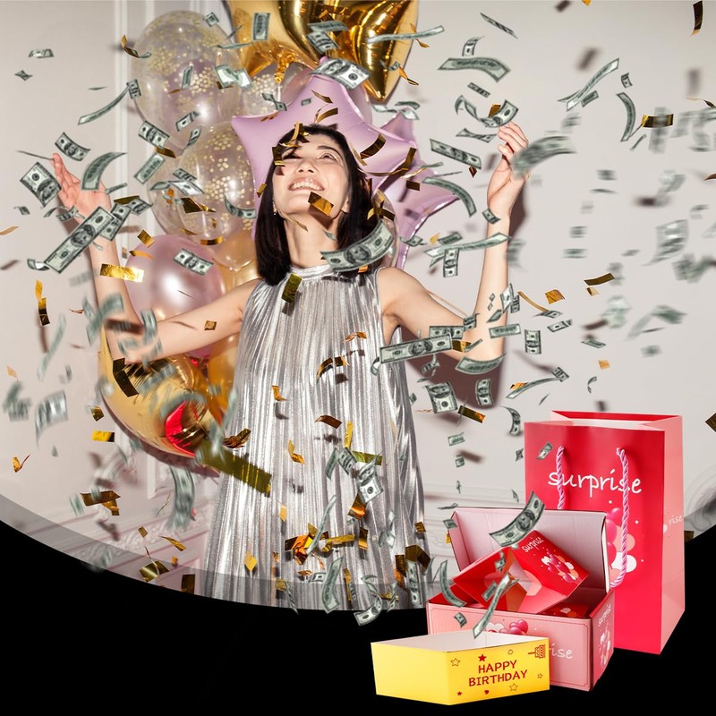 Lotsdonxia Exploding Money Surprise Gift Box – Fun, Creative Novelty