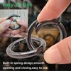 15pcs 33 mm Round Carabiner Black Very Robust Zinc Alloy