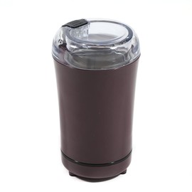 LINISHOP 150W 110V Electric Grinding Tool Electric Coffee Bean Grinder Nut Seed Grains Spices Crusher Mill Blender Portable Stainless Steel New (Dark Reddish Purple)