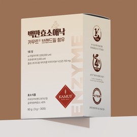 Baekman Enzyme Annak Kamut Khorasan Wheat Grain Digestive Enzyme Lactic Acid Bacteria Fermented Kamut Powder 30 sachets, 1 ea / 백만효소애낙 카무트 호라산밀 곡물 소화 효소 유산균 발효 카므트 분말 30포, 1개