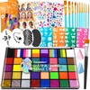 Face Painting Kit for Kids, 50 Colors Facepaint Palette Non-Toxic