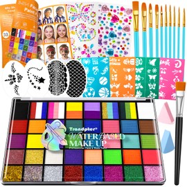 Face Painting Kit for Kids, 50 Colors Facepaint Palette Non-Toxic
