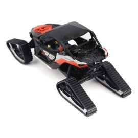 DCD Can-Am Maverick X3 X RS Turbo RR Winter Version 1/32 Scale BRP Models Diecast Toy in Chalk Gray Magma Red for Drivers