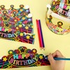 Hooqict Birthday Crowns for Kids Classroom 30 Pack Party Hats