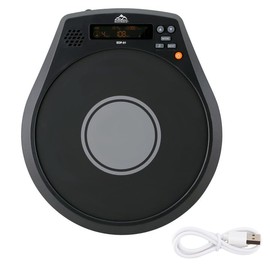 EASTROCK Electronic Practice Drum Pad, 12 Inches Portable Drum Pad,Silent Drum Electric Drum Pad,Suitable for Beginners and Professionals,Black