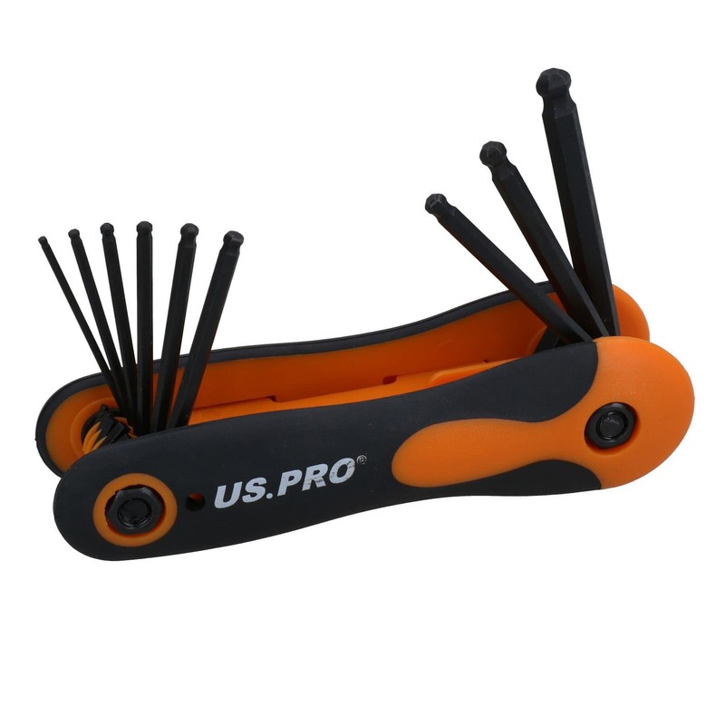 AB Tools 3pc Folding Ball Ended Allen Hex Star Torx