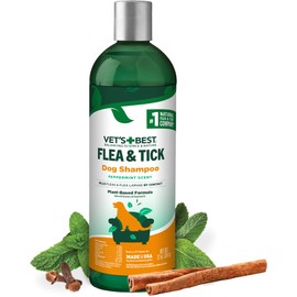 Vet’s Best Flea and Tick Shampoo for Dogs – Advanced Strength Plant-Based Formula for Flea Treatment and Prevention, Natural Flea Bath and Tick Control, Vet Recommended, Made in USA, 12 oz