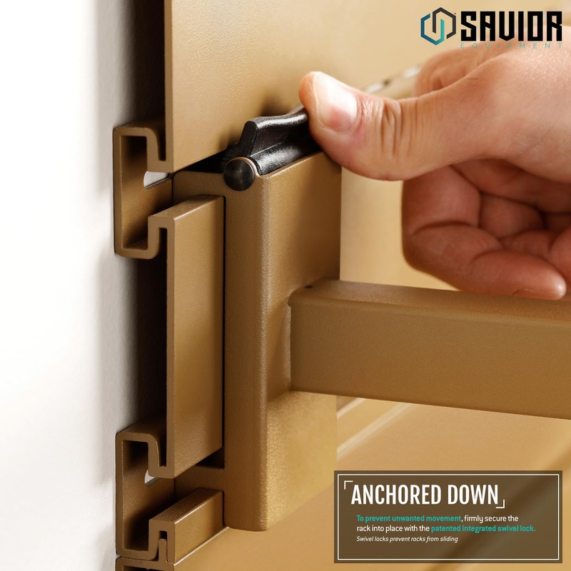 Savior Equipment Wall Rack System Angle Adjustable Pistol Barrel Holder